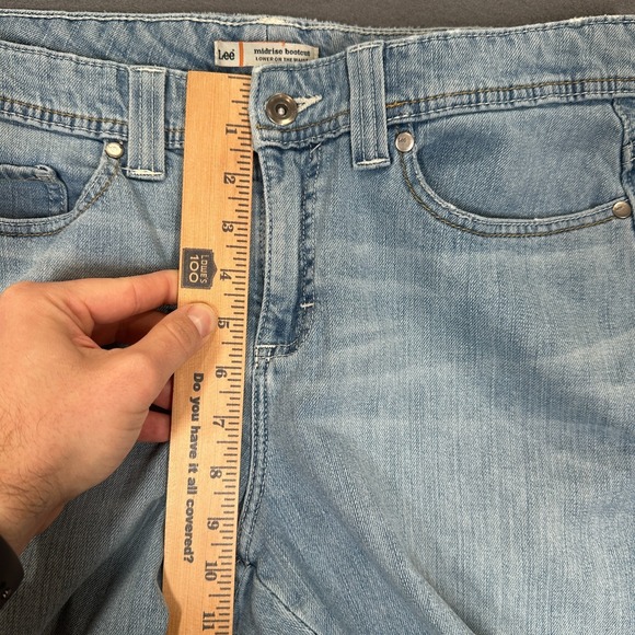 Lee Jeans Womens Blue Light Wash Denim Mid Rise Bootcut Leg Everyday Comfort - Picture 7 of 8